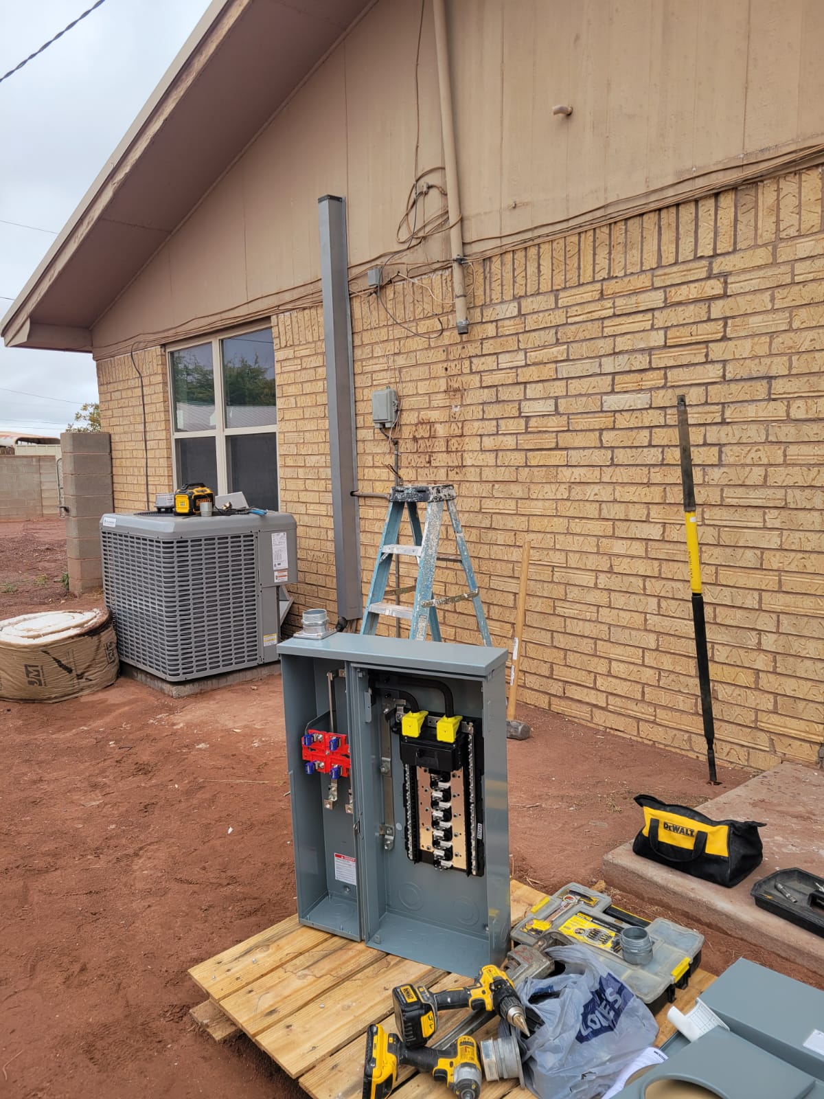 Residential HVAC equipment installed in an El Paso home